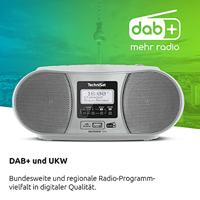 TechniSat DIGITRADIO 1990 Radio/CD-speler DAB+, VHF (FM) AUX, Bluetooth, CD, USB Acculaadfunctie, Wekfunctie Zilver - thumbnail