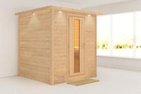 Karibu | Mojave Sauna met Dakkraag | Energiesparende Deur - thumbnail