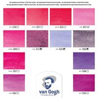 Van Gogh Aquarelverf pocket box - roze en violetten - 12 halve napjes - thumbnail