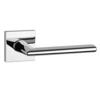 Aprile Massieve Deurkruk Primula Chroom Gepolijst Op Vierkant Rozet - thumbnail