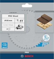 Bosch Accessories Optiline 2608643071 Cirkelzaagblad 85 x 15 x 0.7 mm Aantal tanden: 20 1 stuk(s) - thumbnail