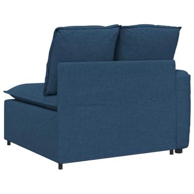 Modulaire bank Armleuning eindmodule met kussens 100 cm blauw