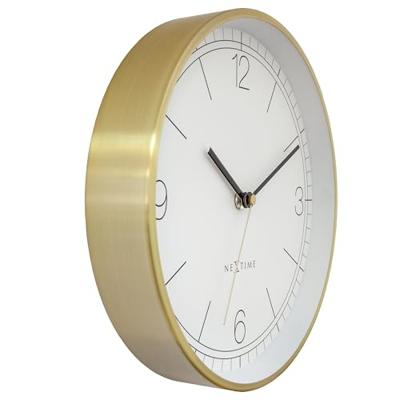 Wandklok 25cm-Geruisloos-Groen/Turkoois/Wit/Zwart-Metaal-NeXtime 'Bolero'