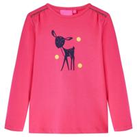 VidaXL Kindershirt met lange mouwen 140 felroze - thumbnail