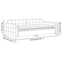 Slaapbank met matras 100x200 cm fluweel lichtgrijs - thumbnail