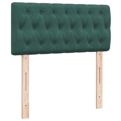 Boxspring met matras fluweel donkergroen 160x200 cm - thumbnail