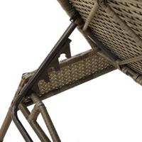 Ligbedden 2 st met tafel poly rattan grijs (alleen VS) - thumbnail