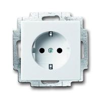 Busch-Jaeger inbouwwandcontactdoos met randaarde 20 EUCBLI-84 studiowit - thumbnail
