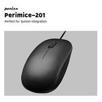 Perixx Perimice-201 Muis PS2 Optisch Zwart 3 Toetsen 1000 dpi - thumbnail
