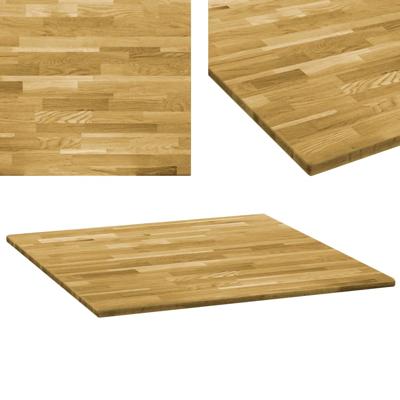 vidaXL Tafelblad vierkant 23 mm 70x70 cm massief eikenhout