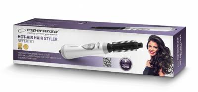 Esperanza EBL001W haarstyler Heteluchtborstel Warm Zwart, Wit 1,6 m 400 W