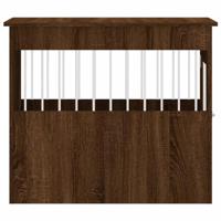 VidaXL Hondenbench 55 x 80 x 68 cm bewerkt hout bruin eikenkleur - thumbnail