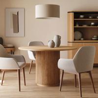 Kave Home Ronde Eettafel 'Licia' Mangohout, 120cm - thumbnail