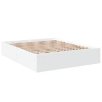 Bedframe bewerkt hout wit 150x200 cm - thumbnail