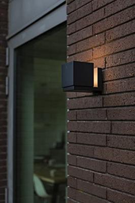 Lutec Zwarte design wandlampCuba enkel - 5193803012