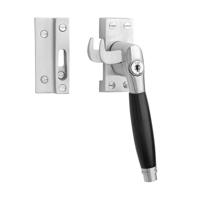 De Oude Deurklink Klassieke raamsluiting mat nikkel met slot en ventilatiestand rechts - thumbnail