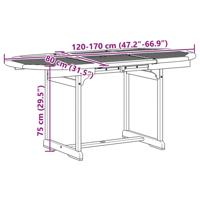 5-delige Tuinset massief acaciahout en textileen - thumbnail