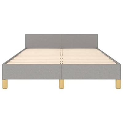Bedframe met hoofdbord lichtgrijs 120x190 cm Bedframe met hoofdbord lichtgrijs 120x190 cm