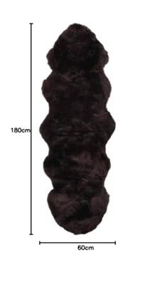 VidaXL Vloerkleed 60x180 cm schapenvacht bruin