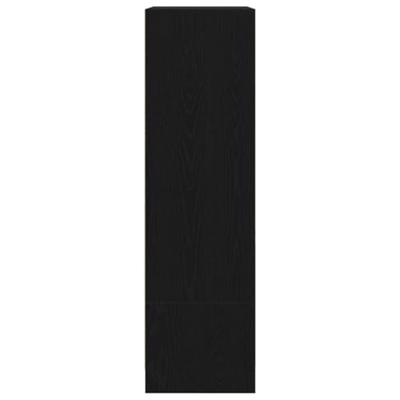 Kast met lade 55,5x34x119,5 cm spaanplaat zwart eikenkleurig