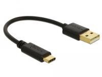 DeLOCK 85351 USB-kabel 0,15 m USB 2.0 USB A USB C Zwart - thumbnail