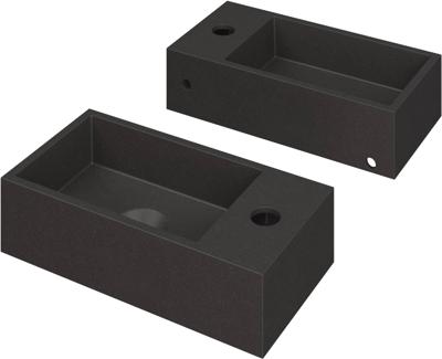 Saqu Carpo Fontein 36x18x9 cm Quartz Zwart