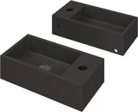 Saqu Carpo Fontein 36x18x9 cm Quartz Zwart - thumbnail