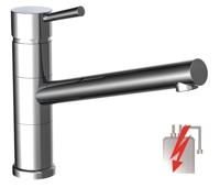 UNICORN ééngreepsmengkraan keuken, lage druk, chroom lage druk kraan - alleen geschikt voor lage druk boilers/kleine accumulatoren (onder wastafel model) met hoge uitloop en 150° draaibereik Eco - thumbnail
