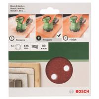 Bosch Accessoires Schuurblad Ø125mm | G80 | WP | 8 Gaten | Velc | 5 stuks - 2609256A24 - thumbnail