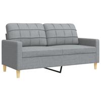 2-delige Loungeset stof lichtgrijs - thumbnail
