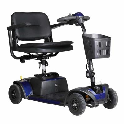 Scootmobiel Xena 4 | Excel | Compact & Demontabel | Met luchtbanden & vering | Kleine scoormobiel | Kleur: Blauw | 06030362