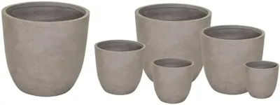 Mega Collections Bloempot Sand - Clayfibre - Ø62 x H62cm - Zand