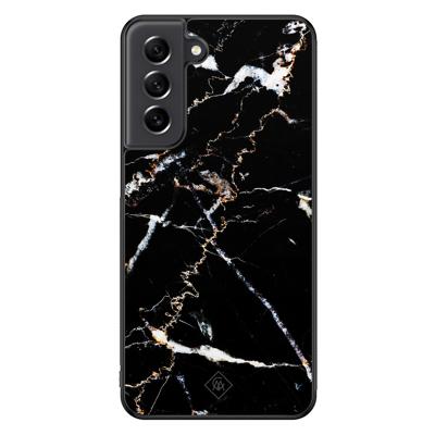 Samsung Galaxy S21 FE hoesje - Marmer zwart Samsung Galaxy S21 FE hoesje - Marmer zwart