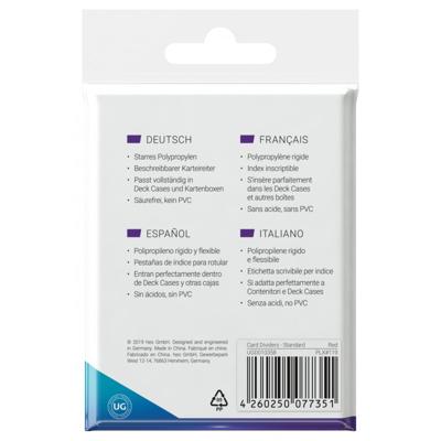 Ultimate Guard Card Dividers Standard Size (10) - Red Ultimate Guard Card Dividers Standard Size (10) - Red