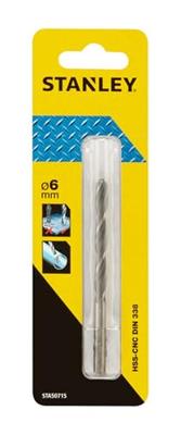 Stanley metaalboor 6 mm HSS-CNC STA50715