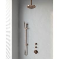 Brauer Copper Edition Thermostatische Regendoucheset Inbouw - Hoofddouche 20 cm - Handdouche Staaf - Doucheslang - Geintegreerde Glijstang - thumbnail