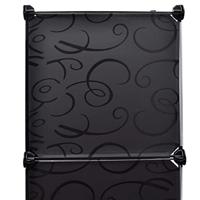 VidaXL Kast met 9 vakken modulair 109x36,5x143 cm zwart en wit - thumbnail