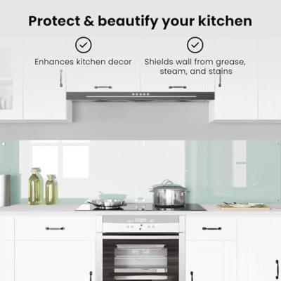 VidaXL Keuken spatscherm 2 pcs wit 110 x 50 cm gehard glas VidaXL Keuken spatscherm 2 pcs wit 110 x 50 cm gehard glas