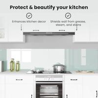 VidaXL Keuken spatscherm 2 pcs wit 110 x 50 cm gehard glas - thumbnail