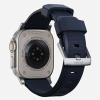 Nomad Rugged Strap Apple Watch (Ultra) 42mm / 44mm / 45mm / 49mm Atlantic Blue Connector Silver - thumbnail