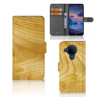 Nokia 5.4 | Book Style Case | Licht Hout