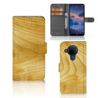 Nokia 5.4 | Book Style Case | Licht Hout - thumbnail