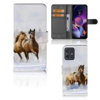 Motorola Moto G54 | Telefoonhoesje | Met pasjeshouder | Paarden - thumbnail