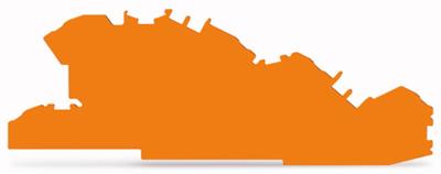 WAGO 2005-7692 Afsluit- en scheidingsplaat Oranje 1 stuk(s)
