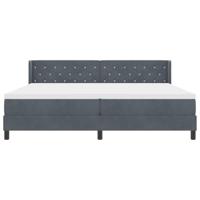 Boxspringbed met Matras Zwart 100x200 cm Fluweel Donkergrijs - thumbnail