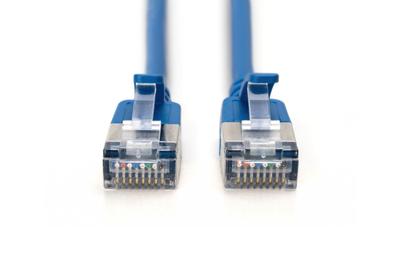 Digitus DK-1632-A-015S-B RJ45 Netwerkkabel, patchkabel CAT 6A F/FTP 1.5 m Blauw Kleurcodering, Afgeschermd, Meerdradig, Met anti-kniktule 1 stuk(s) - thumbnail