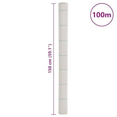 VidaXL Worteldoek 1,5x100 m pp wit
