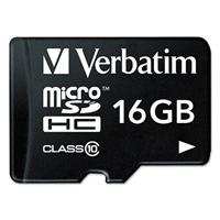 Verbatim MICRO SDHC 16GB CL 10 ADAP microSDHC-kaart 16 GB Class 10 Incl. SD-adapter - thumbnail