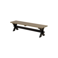 Kruispoot Bank Nostalgi Zwart Grijsbruin - thumbnail