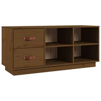 VidaXL Schoenenbank 100x34x45 cm massief grenenhout honingbruin - thumbnail